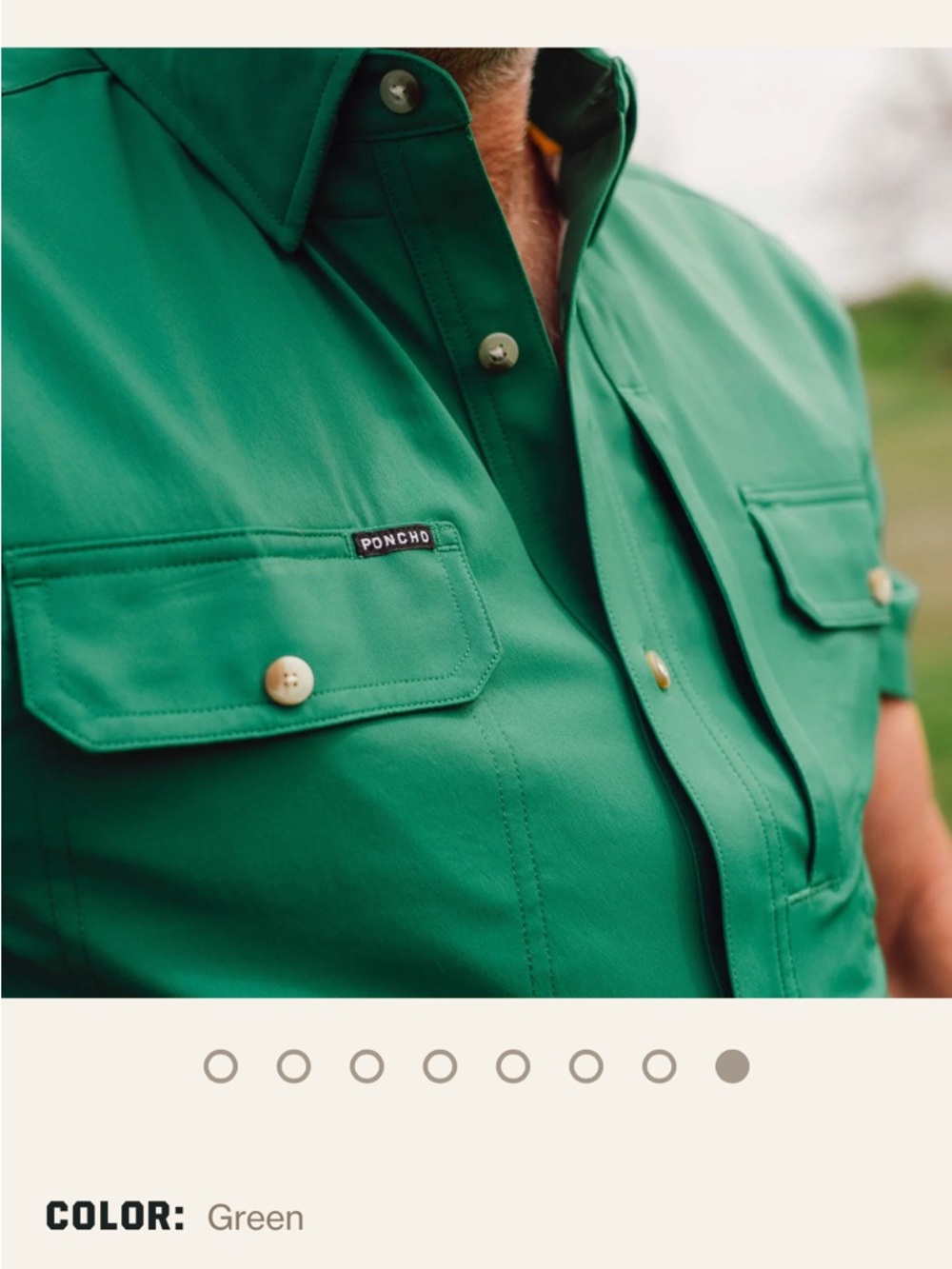 Poncho Outdoors - The Magnolia Green Men's Short-Sleeve Shirt
